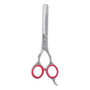 tesoura para barbearia red circle desbaste duplo 6 vertix