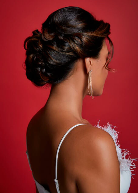 cabelos de festa coque